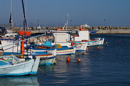 渔夫, 小船, 端口, 希腊, 岛屿, 科斯, 海洋