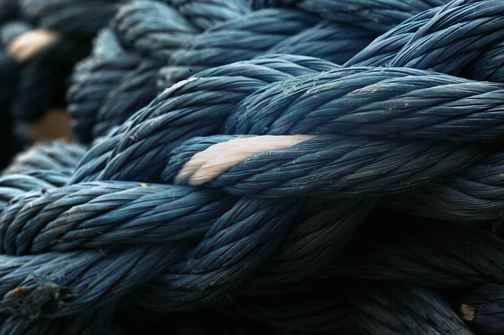 закриті, Фотографія, синій, плетені, мотузка, Анотація, виготовлення