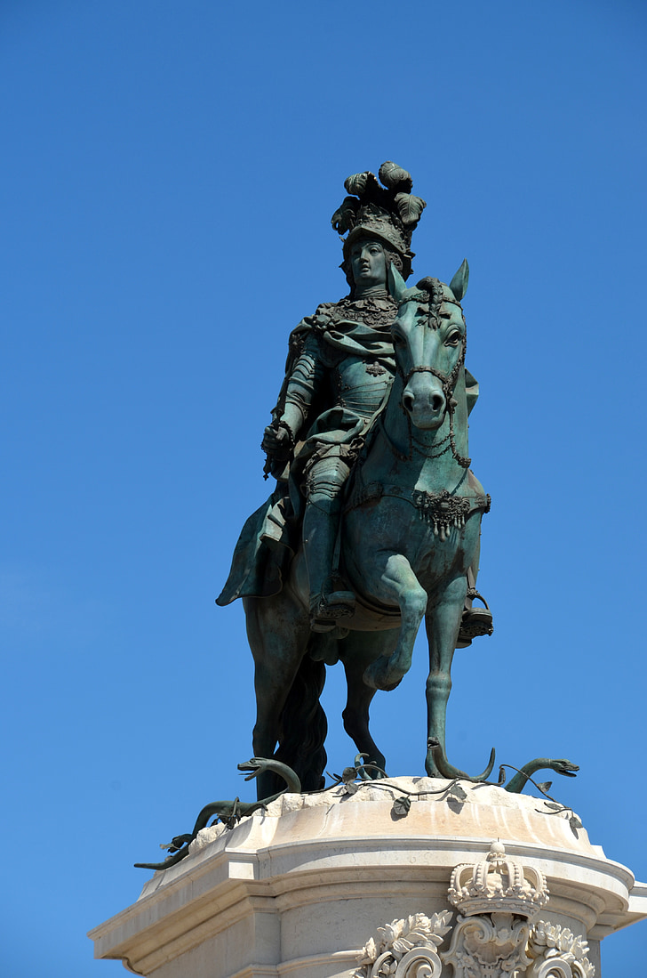 Reiter, skulptuur, Lissaboni, Monument, Landmark, hobune, Statue