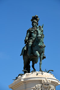 Reiter, sculpture, Lisbonne, monument, point de repère, cheval, statue de