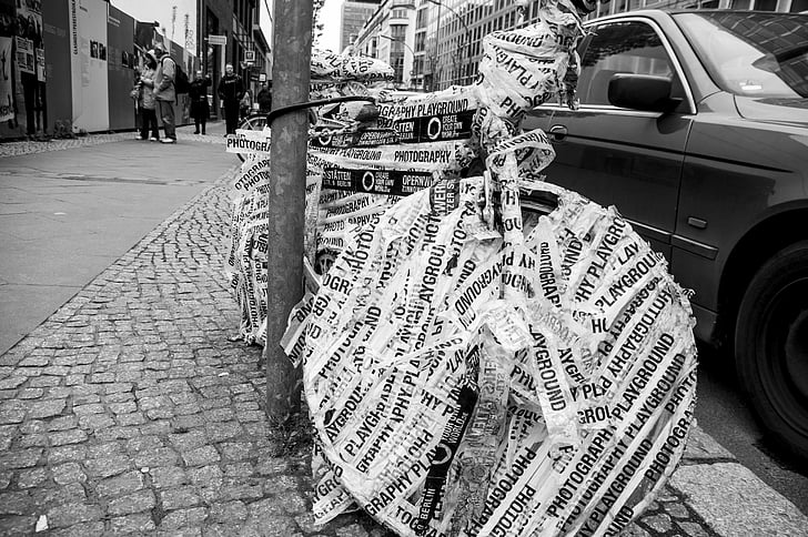 自転車, 自転車, ホイール, 屋外, 市, 都市, 写真