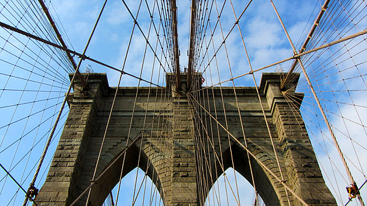 Manhattan, New york, NY, NYC, Şehir, Köprü, Brooklyn