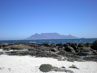 table mountain, table bay, mountain, flat mountain, flat top, cape town, south africa