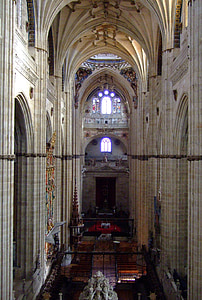 Salamanca, Španjolska, Katedrala, unutar, arhitektura, Crkva