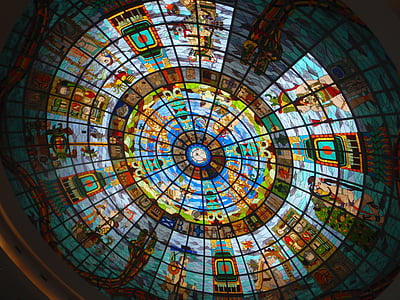 finestra di vetro macchiata, società, arte, Mosaico