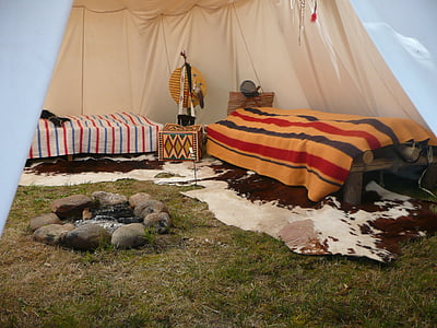 endroit de sommeil, Festival, Mescalero apachen, tipi