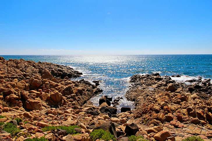 Sardinia, laut, Italia, Pantai, tepi laut, batu