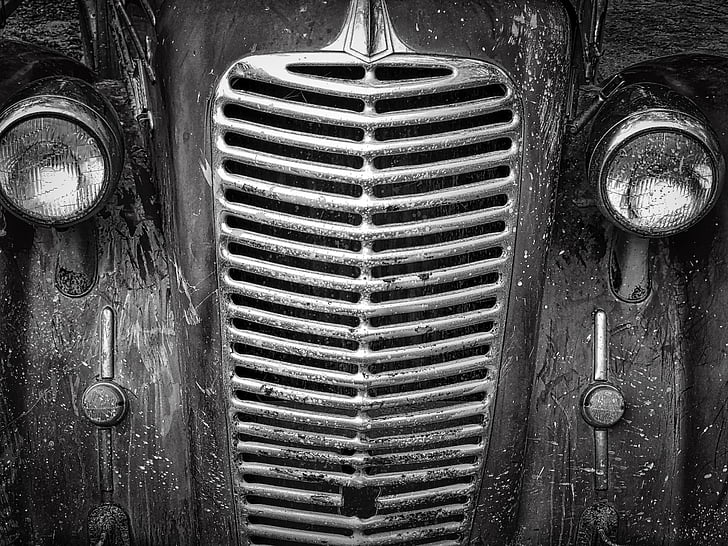 autó, radiátor, Front, jármű, közlekedés, Vintage, klasszikus