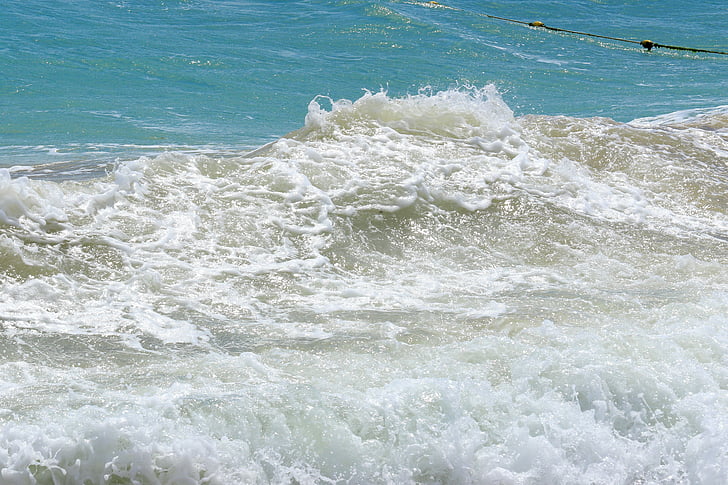 the black sea, the waves, sea foam, water, nature, element, relaxation