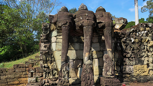Camboja, Angkor, Templo de, história, Ásia, complexo de templos, terraço do elefante