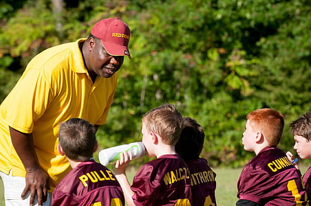 coach, trainer, flag football, football, sport, game, competition