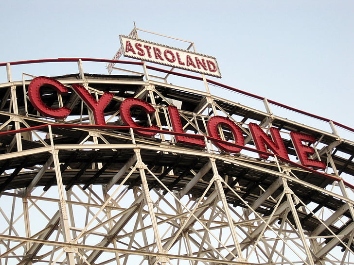 Coney island, Brooklyn, roller coaster, ciclon, astroland, NYC, new york