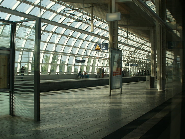 Tren İstasyonu, Demiryolu, ulaşım, seyahat, parça, yolculuk, Platform