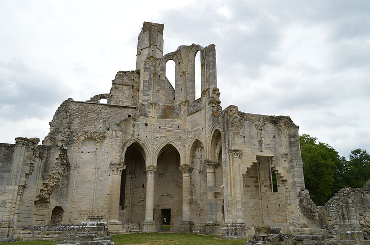 废墟, chaalis, 修道院, 瓦勒德瓦兹省, le-de-france, 建筑, 废墟