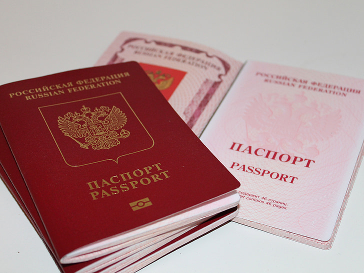 russia, passport, document, emigration and Immigration, travel