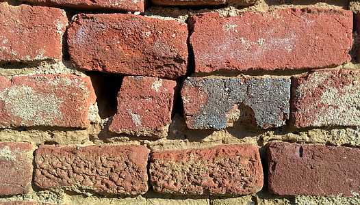murstensvæg, væg, mursten, gamle, blok, grunge, bygning