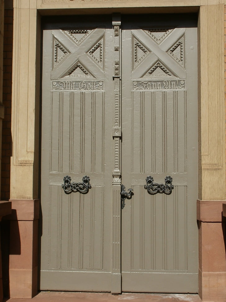 ajtó, bejárat, St. leon, ház, épület, építészet, Front