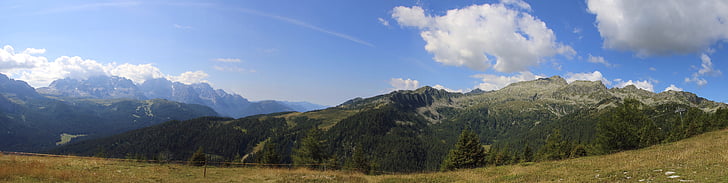 Dolomitas, Trentino, montanha, Itália, paisagem, Visão geral, vista