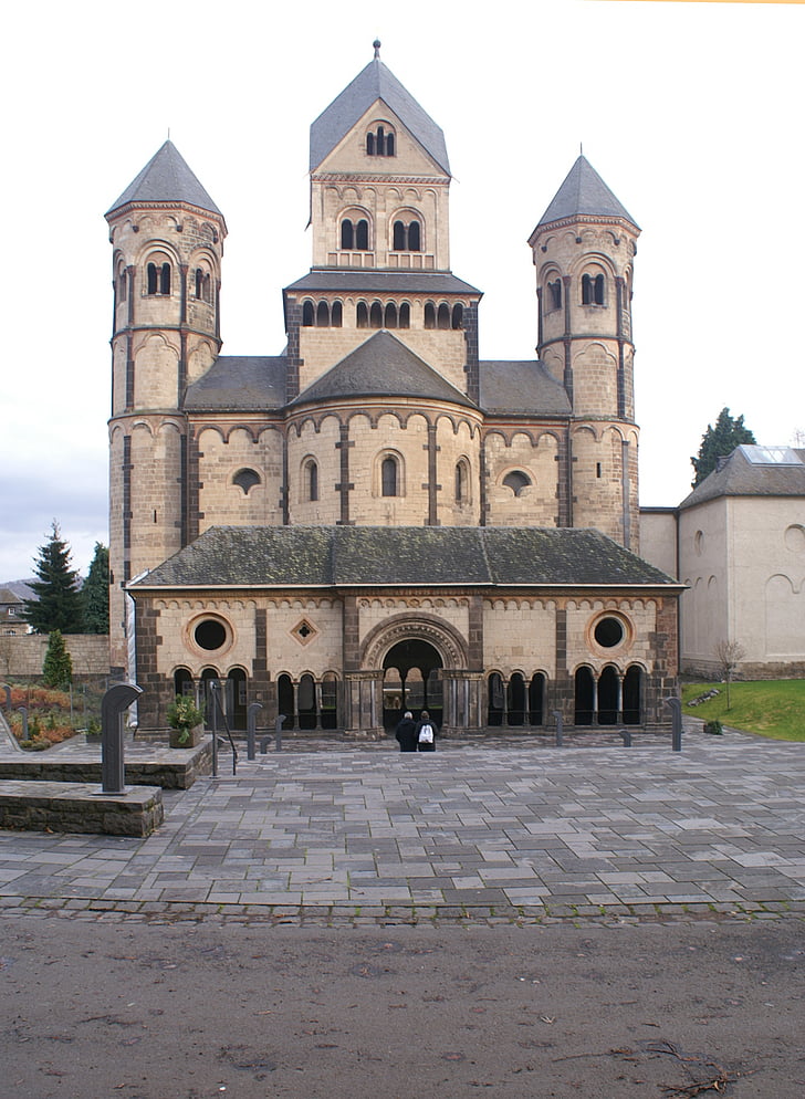 kláštory, kostoly, Maria laach, Abbey, jazero Laacher, Nemecko