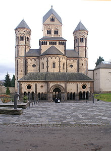 luostarit, kirkot, Maria laach, Abbey, Laacher See-järvelle, Saksa