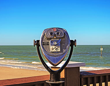 binocular, pantalla de la torre, lugares de interés turístico, máquina óptica, observación, Playa