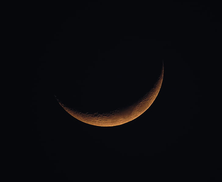 new moon, moon, sky, astronomy, lunar, universe, space