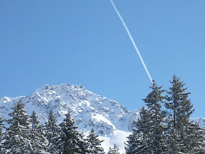 κόκκινο κέρατο, αλπική, βουνό, Ελβετία, φύση, ουρανός, Graubünden