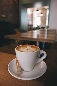 blur, pauză, mic dejun, cofeina, cappuccino, Close-up, cafea