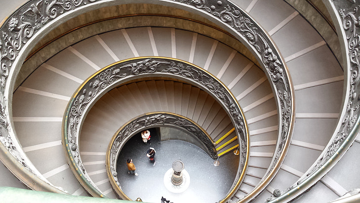 scaletta, a spirale, Vaticano, Roma, lumaca