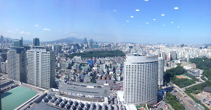 Seul, Coréia, cidade, linha do horizonte, paisagem urbana, Ásia, Coreano