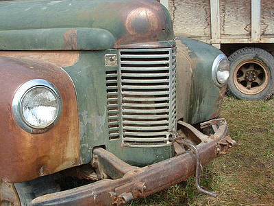 camió, vell, anyada, Rusted, rovellat, òxid, vehicle