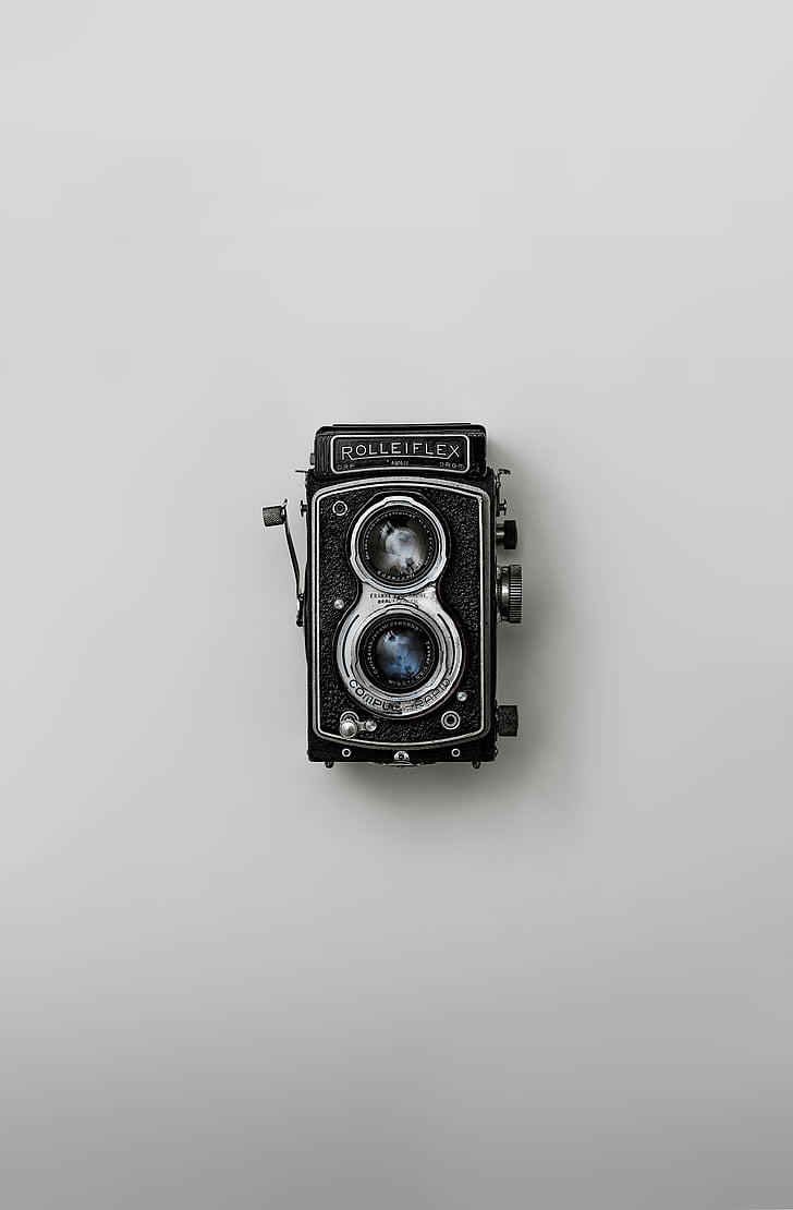 kamera, lensa, fotografi, Rolleiflex, kamera - peralatan fotografi, kuno, retro gaya