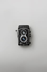 câmera, lente, fotografia, Rolleiflex, câmera - equipamento fotográfico, à moda antiga, com estilo retrô