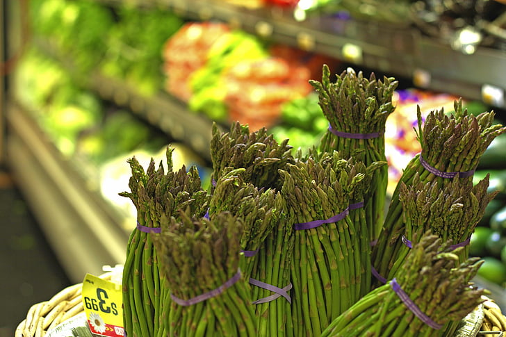 asparagus, grocery, fresh, food, healthy, market, organic