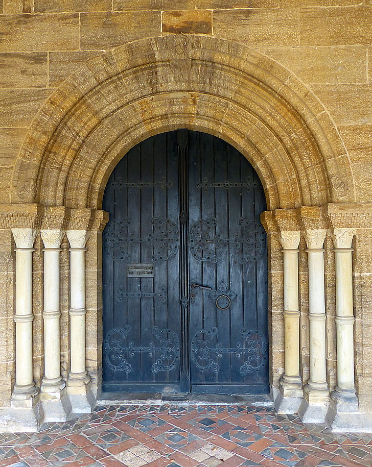 vrata, vrata crkve, unos, ukras, Portal, Stari, cilj