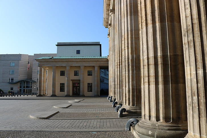Brandenburgo, tikslas, Berlynas, Architektūra, quadriga, orientyras, kolonų