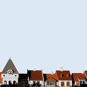 arquitetura, edifício, infraestrutura, Igreja, vila, telhado, casa