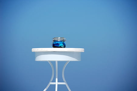 modra, Santorini, otok, svetlobe, Caldera, Oia, Grčija