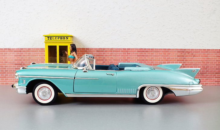 model de cotxe, Cadillac, Cadillac eldorado, auto, vell, cotxes de joguina, EUA