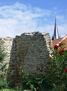 zeil 是主要, 塔尖, 城墙, 建筑, 教会, 砖, 历史