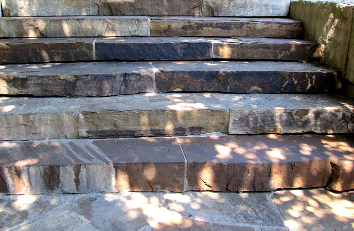 steps, stairs, stone, rock, natural, garden