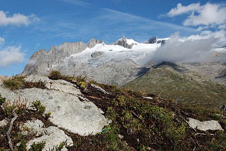 Aletsch-gletsjeren, Schweiz, Valais, Glacier, Jungfrau-regionen