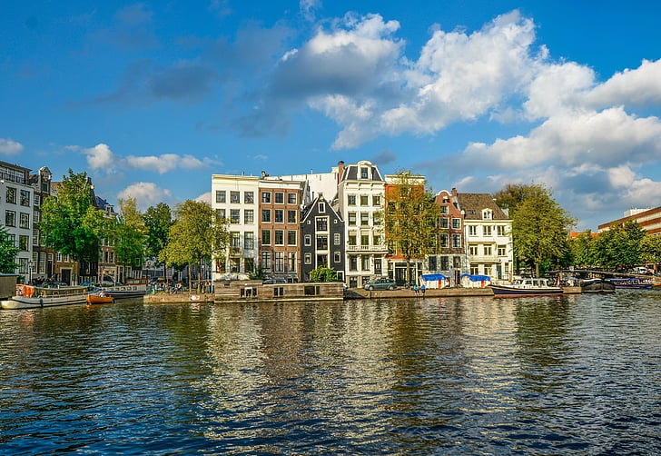 Άμστερνταμ, Ολλανδία, κανάλι, Ποταμός, νερό, στη θάλασσα, Ολλανδία