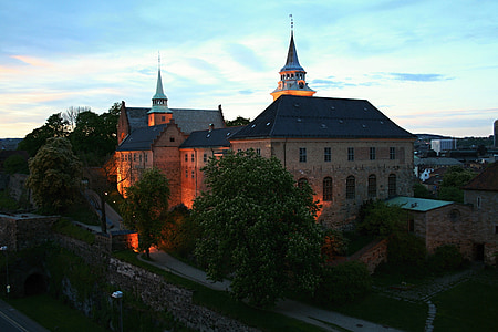 akershus, oslo, government, places of interest, architecture, norway, famous