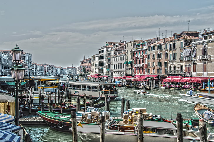 Venecia, Italia, canal, Venezia, Ver, canal, Venecia - Italia