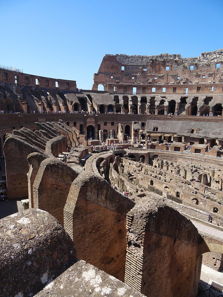 Rome, Coliseum, Itālija, antīks, pieminekļu, senā arhitektūra, Arena