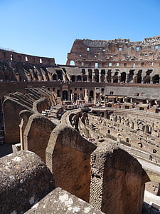 Róma, Colosseum, Olaszország, antik, emlékmű, ókori építészet, Arena
