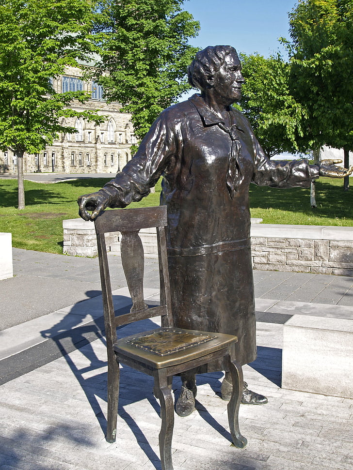 estàtua, metall, bronze, aliatge, escultura, dona, Ottawa