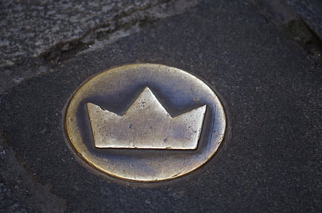 koristeeksi, Crown, kävelytie, symboli, merkki