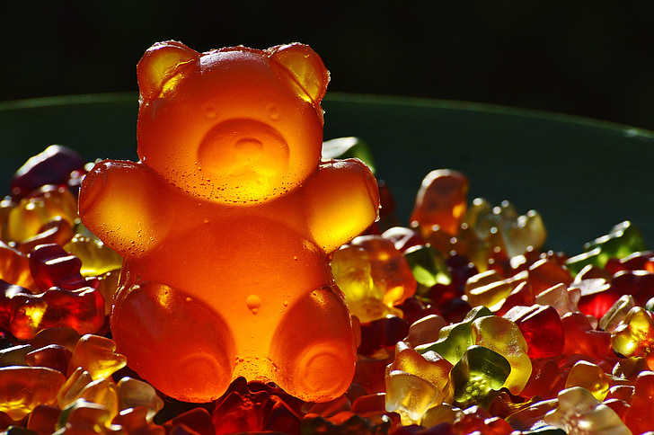 gummibärchen, 거 대 한 고무 곰, gummibär, 과일 잇, 곰, 맛 있는, 색